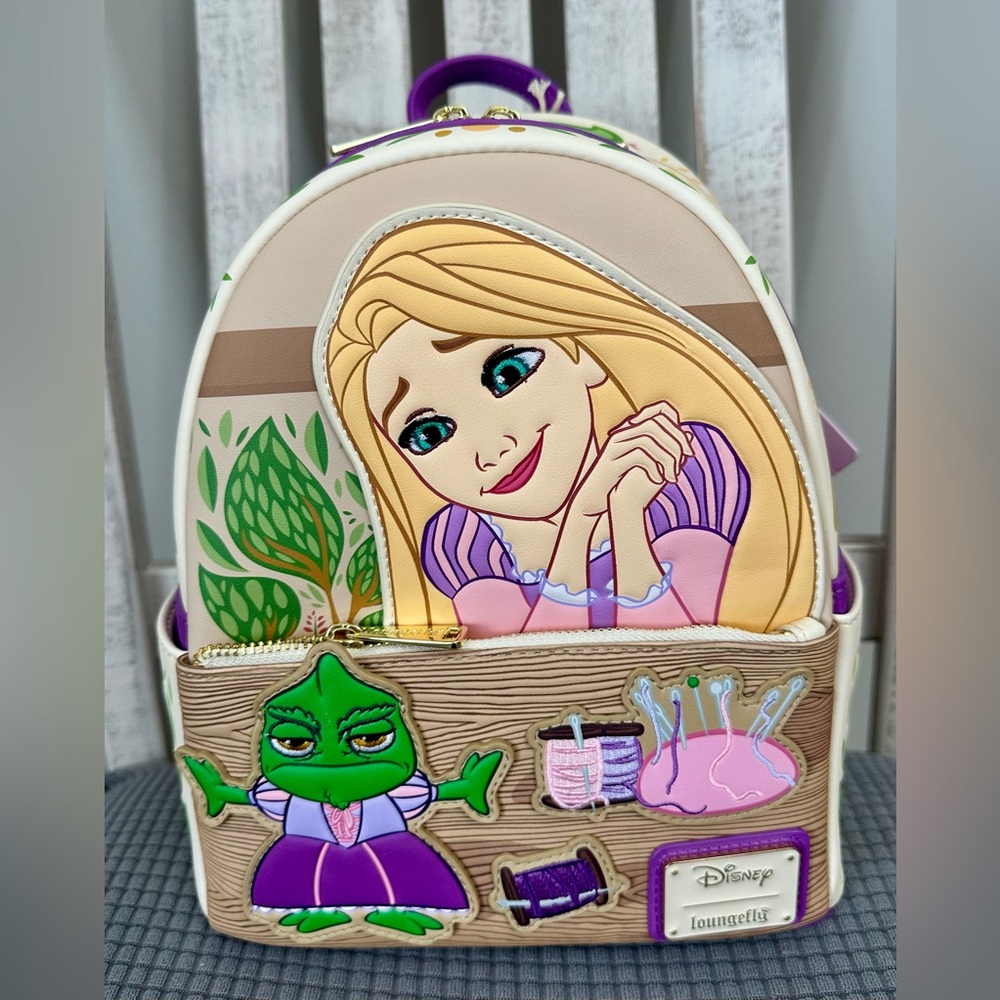 Loungefly Disney Tangled Rapunzel & Pascal Dress Mini Backpack